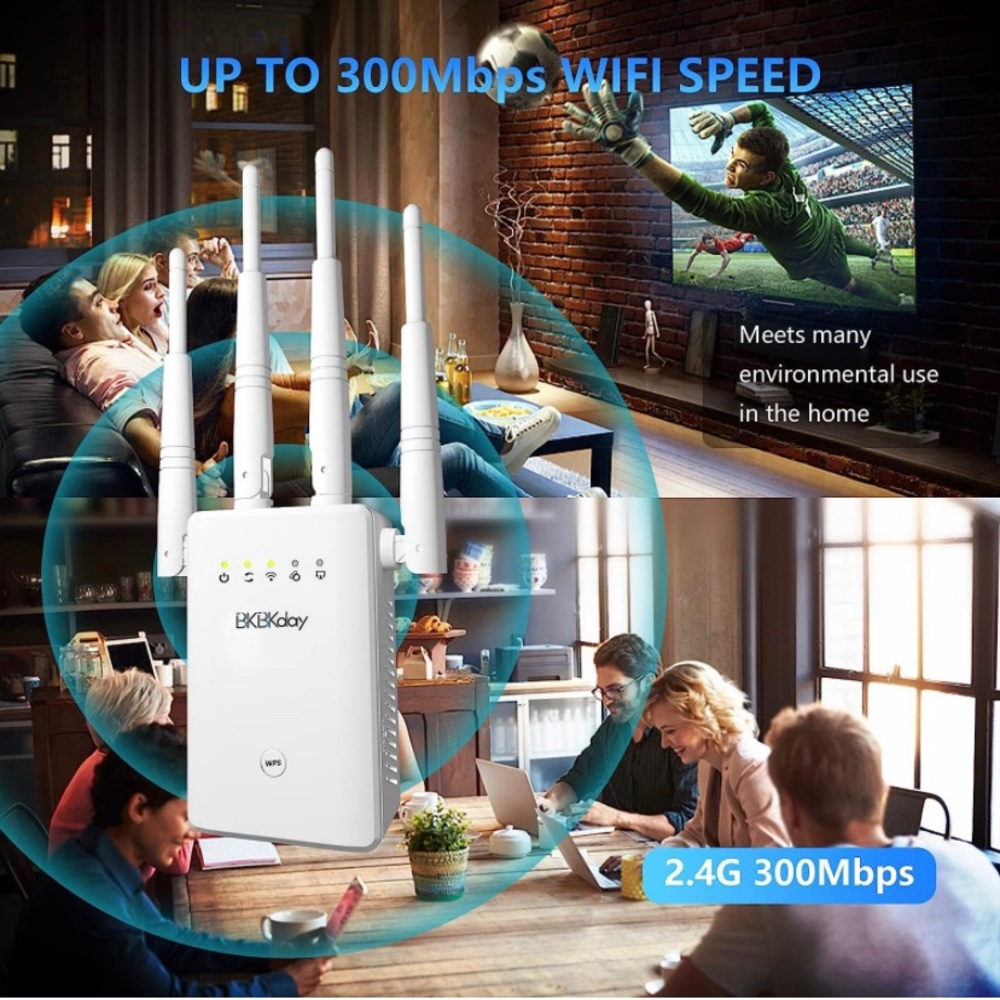 WiFi internet extender plug in booster